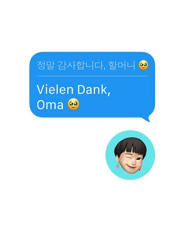 Live Übersetzung ändert Sprache einer Nachricht in der Nachrichten App zu Englisch.