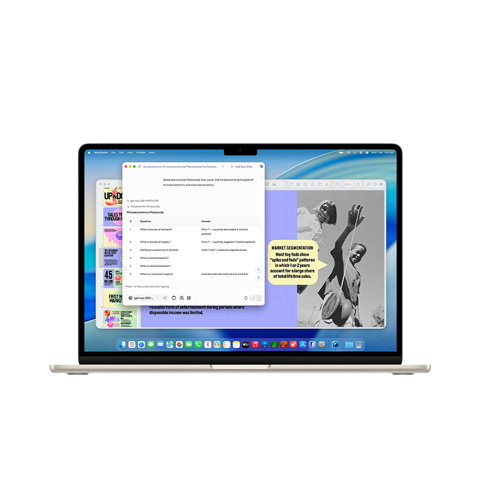 A Mac screen showing Apple Intelligence