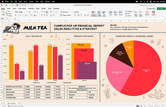 Screen showing Microsoft Excel app