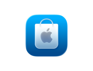  Apple Store app, bevásárlótáska ikonja, kék